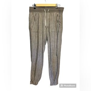 Athlete Linen Pants Trousers Size Small Grey